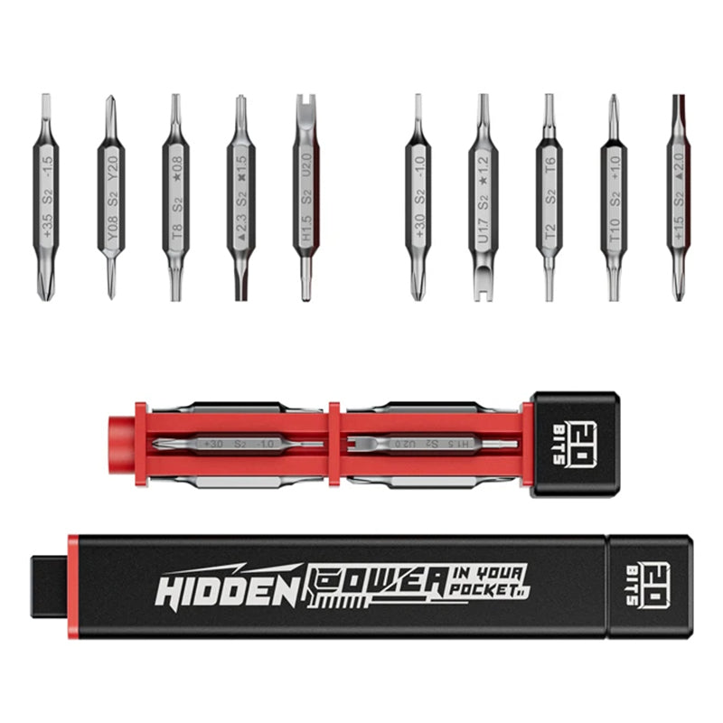 JAKEMY JM-8195 21-in-1 Multi-Function Screwdriver Tool Set with 10 Dual Ends Bits JAKEMY JM-8195 21-in-1 Multi-Function Screwdriver Tool Set with 10 Dual Ends Bits